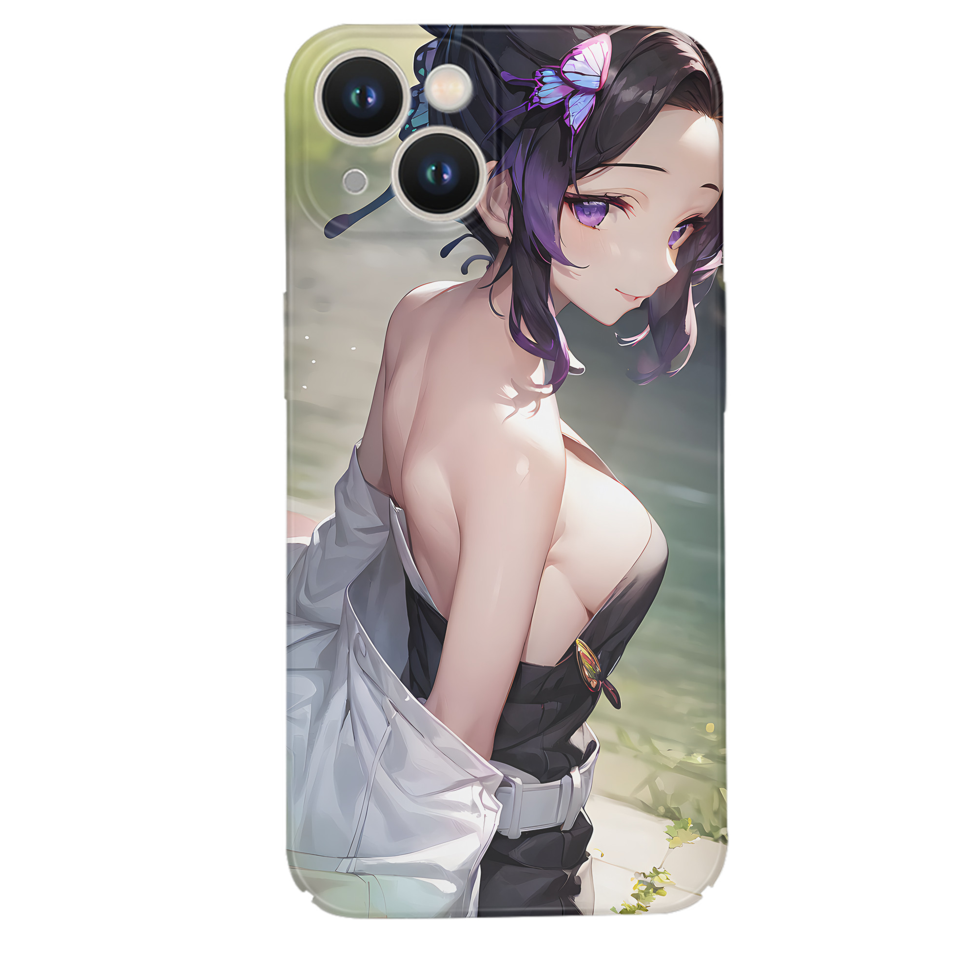 （画像用） 鬼滅の刃（きめつのやいば）蟲柱-胡蝶 しのぶ／こちょう しのぶ Kochou Shinobu 【iPhone 14シリーズ対応】ハードケース